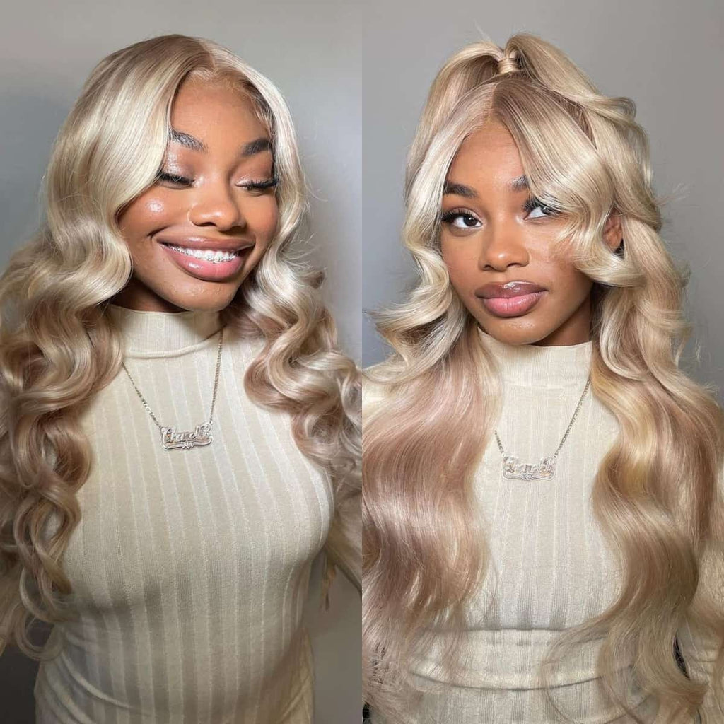 $100 OFF Code: MS100 | 5x5 HD Lace Closure Barbie Blonde Wigs #P10/613 Straight & Body Wave Wig