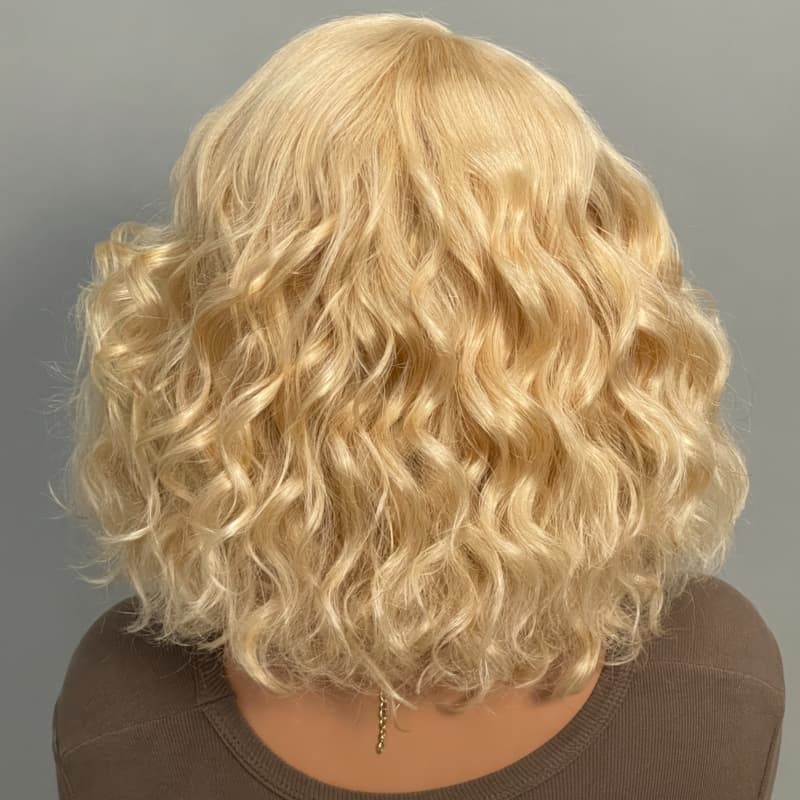 (Super Deal)Glueless 12inch Straight Bob Pre-Bleached Miny Knots 6X5 Wear Go Closure Wigs