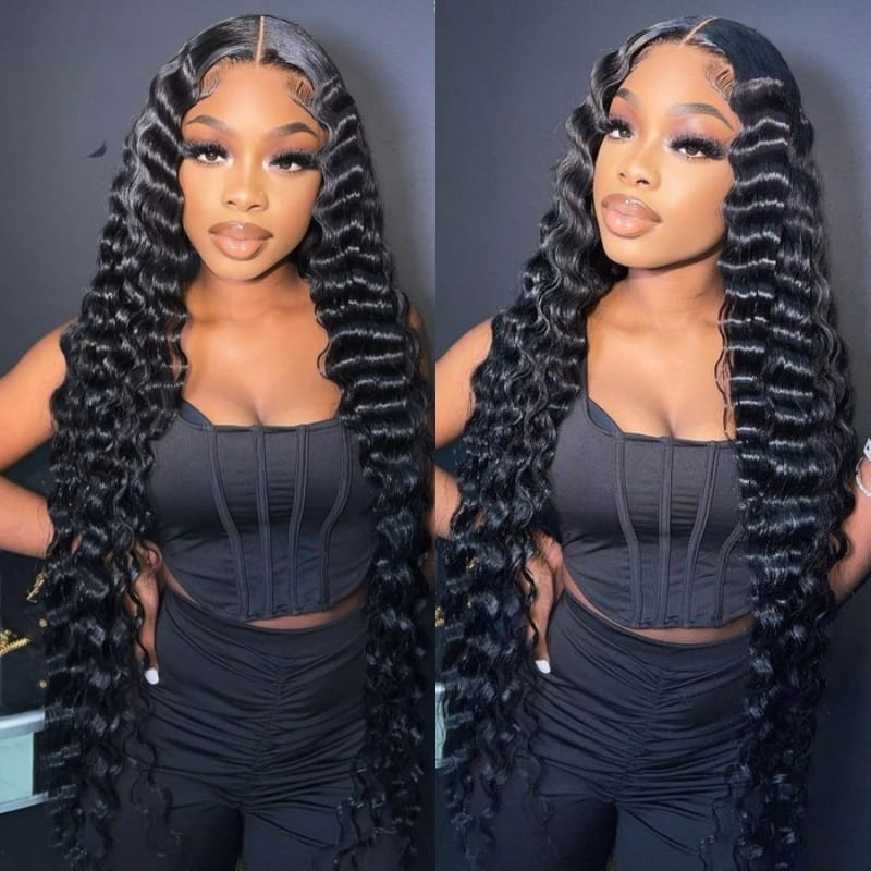 (Super Deal)Megalook 30 inches 13x4 Lace Frontal Wigs Pre-plucked Natural Hairline Human Hair Wig