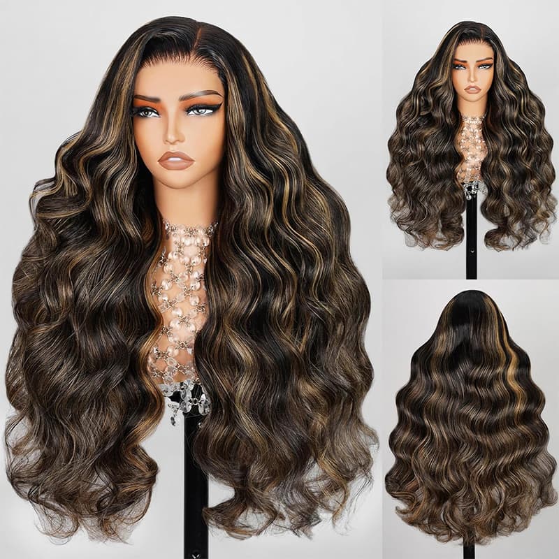 $199=2 Different Style Wig For 24inch 13X4 Balayage Wig Plus Super Silky Double Drawn Straight Or Jerry /Deep Curly Wigs