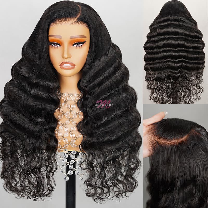 (Super Deal)Megalook 30 inches 13x4 Lace Frontal Wigs Pre-plucked Natural Hairline Human Hair Wig