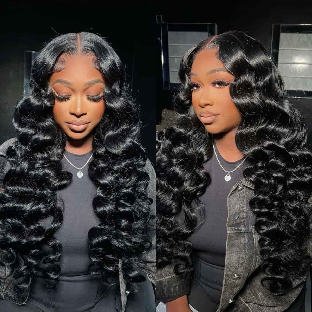 (Super Deal)Megalook 30 inches 13x4 Lace Frontal Wigs Pre-plucked Natural Hairline Human Hair Wig