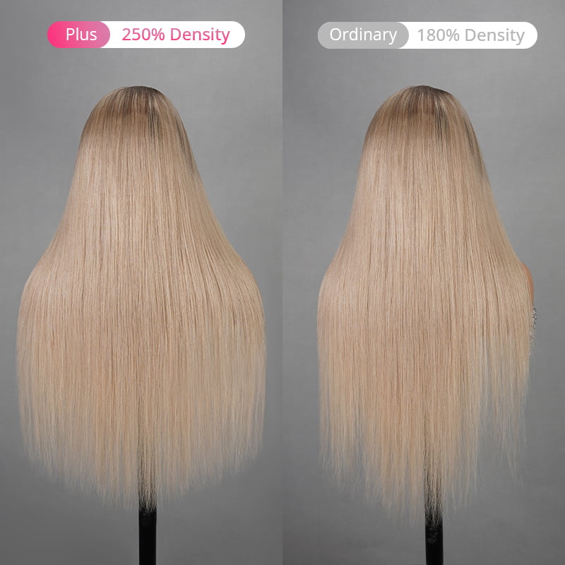(Super Deal) Chocolate Dipped Marshmallow Vibe 13x4 Lace Frontal Body Wave Natural Pre-Plucked Hairline 6x5 Pre Cut Lace Wigs