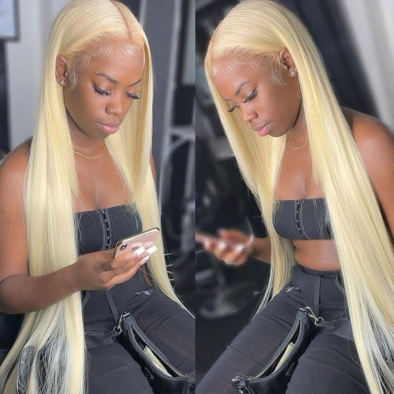 Pre Cut Lace | Upgrade Airy Cap 613 Blonde Easy Wear And Go 13X4/6X5 Body Wave/Straight HD Lace Frontal Wig