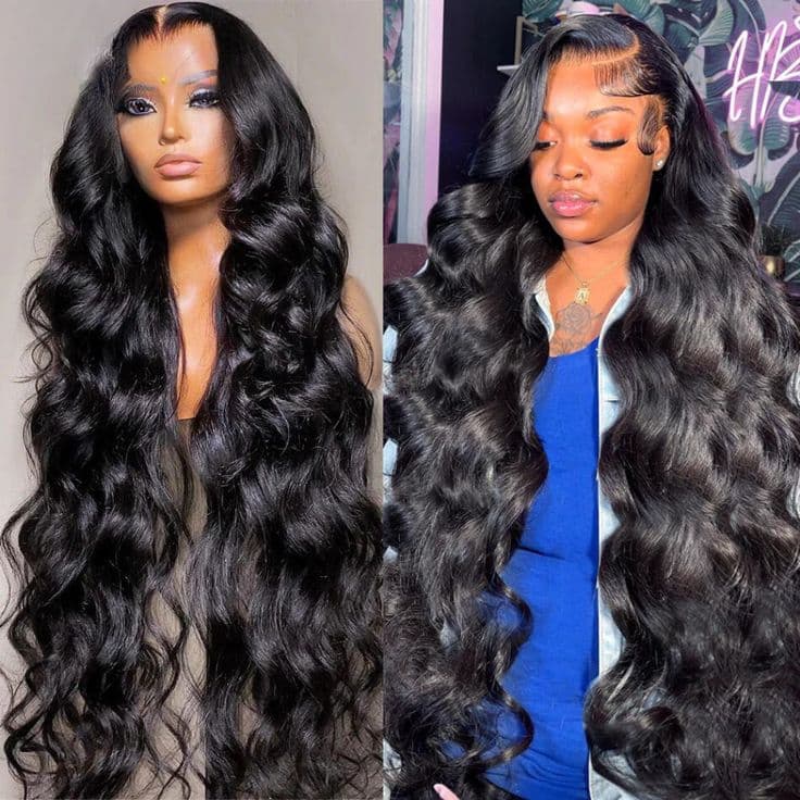(Super Deal)Megalook 30inch 36inch Long 13x4 Transparent Lace Frontal Wigs Pre-plucked Natural Hairline Breathable Airy Cap Human Hair Wig