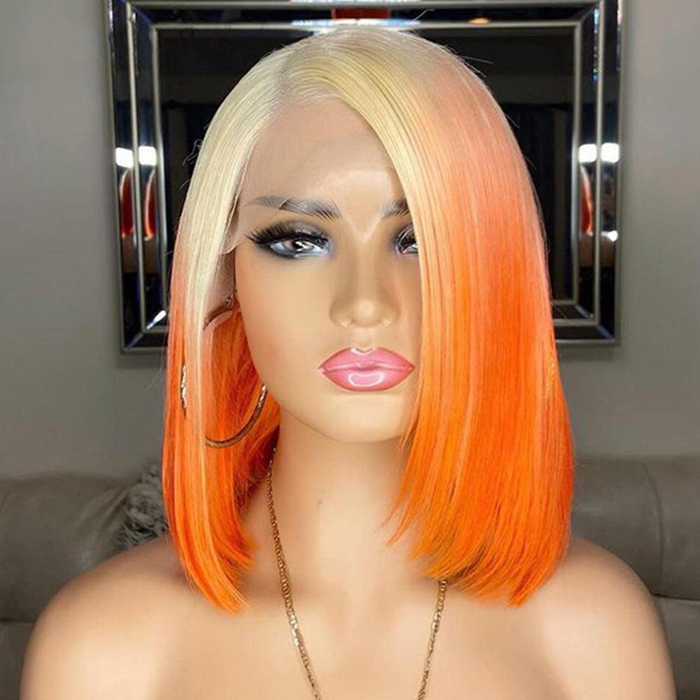 Megalook Bogo Free 13x4 Transparent Lace Frontal Bob Wigs Pre-plucked Breathable Airy Cap Curly Lace Front Wig