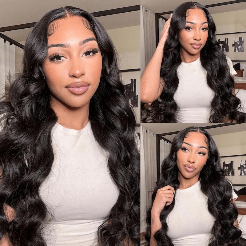 (Super Deal) Glueless 5X6 Lace Closure Human Hair Wigs Body Wave 100% Virgin Human Hair Wigs Pre-Cut With Natural Hairline