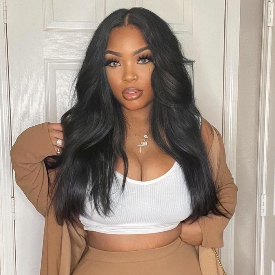 $100 OFF Code: MS100 | Swiss Lace Natural Color Lace Cheap Closure Wigs Body Wave Wig Pre-Plucked With Baby Hair