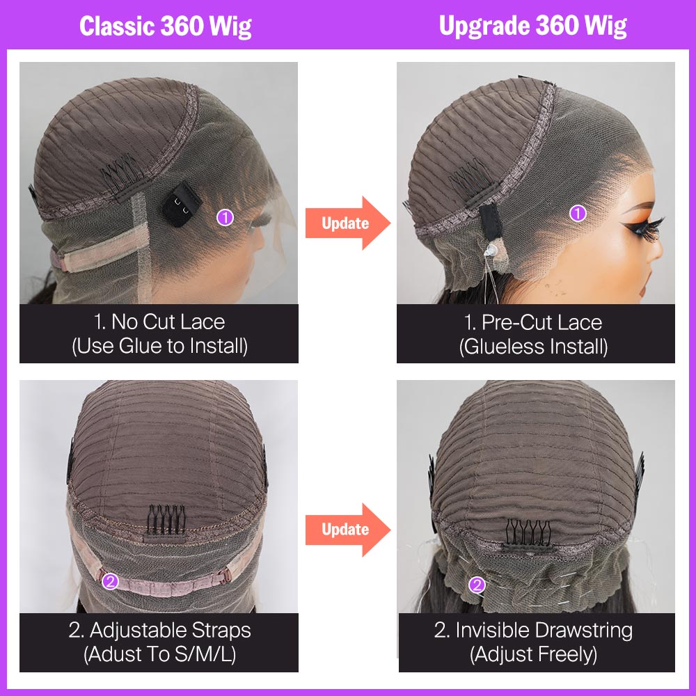 360 Lace Frontal Wigs 100% Remy Water Wave Human Hair Wigs Preplucked With Baby Hair