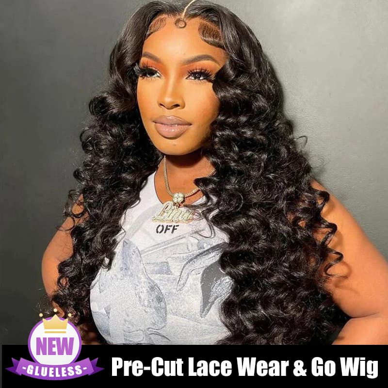 Pre Cut Lace | Easy Wear And Go Wig Glueless 6X5 HD Lace Wig Loose Wave Human Hair Wigs