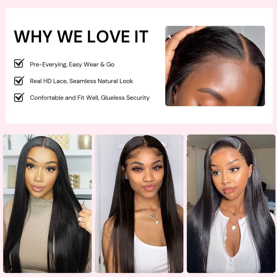 WOWANGEL Pre-Everything Curly Bob 9X6 Wear Go Glueless HD Lace Wig