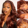 WOWANGEL Reddish Brown 9X6 Wear Go Glueless Wig HD Lace Wigs Body Wave