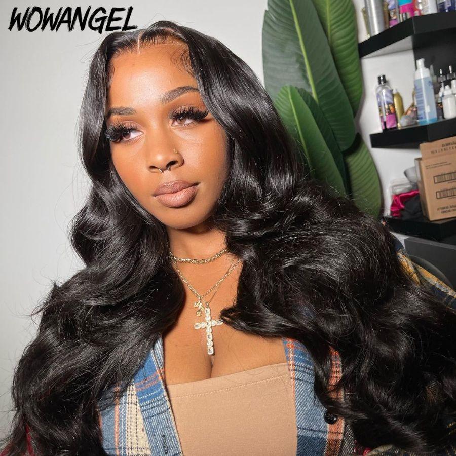 WOWANGEL Wear & Go 5x5 HD Lace Closure Wig Invisible Glueless Wig Body Wave