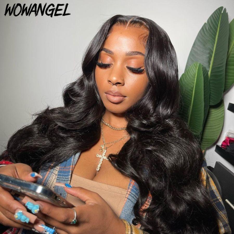 WOWANGEL Wear & Go 5x5 HD Lace Closure Wig Invisible Glueless Wig Body Wave