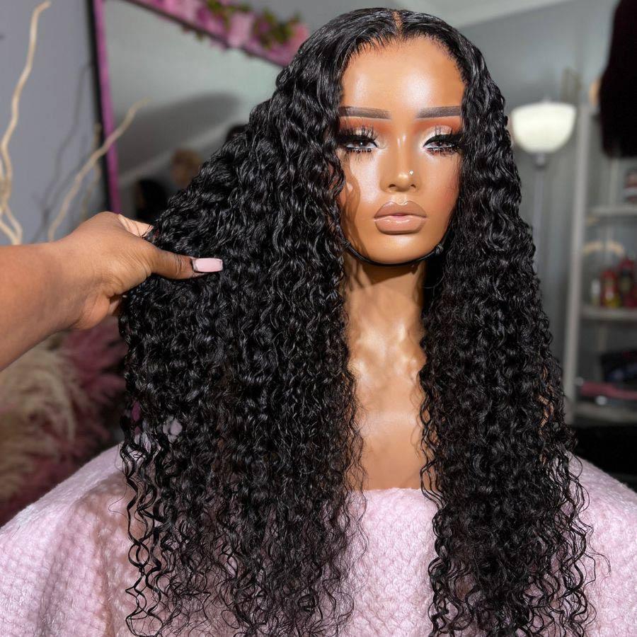 WOWANGEL Wear & Go 5x5 HD Lace Closure Wig Curly Invisible Lace Glueless Wig