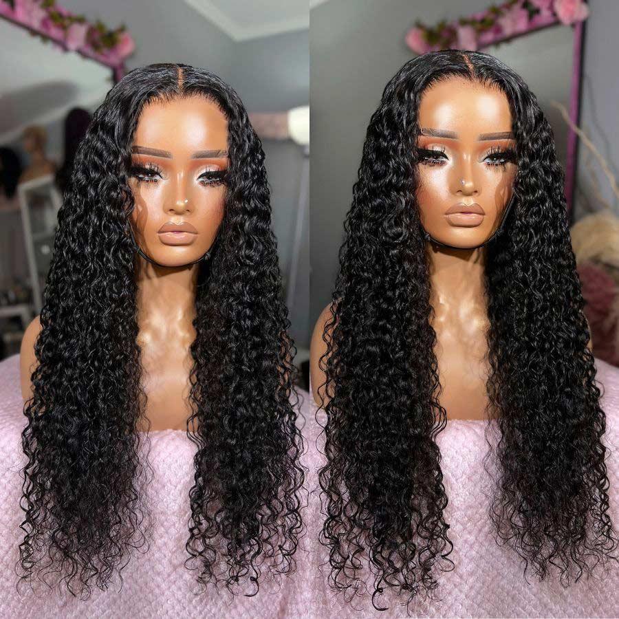WOWANGEL Wear & Go 5x5 HD Lace Closure Wig Curly Invisible Lace Glueless Wig