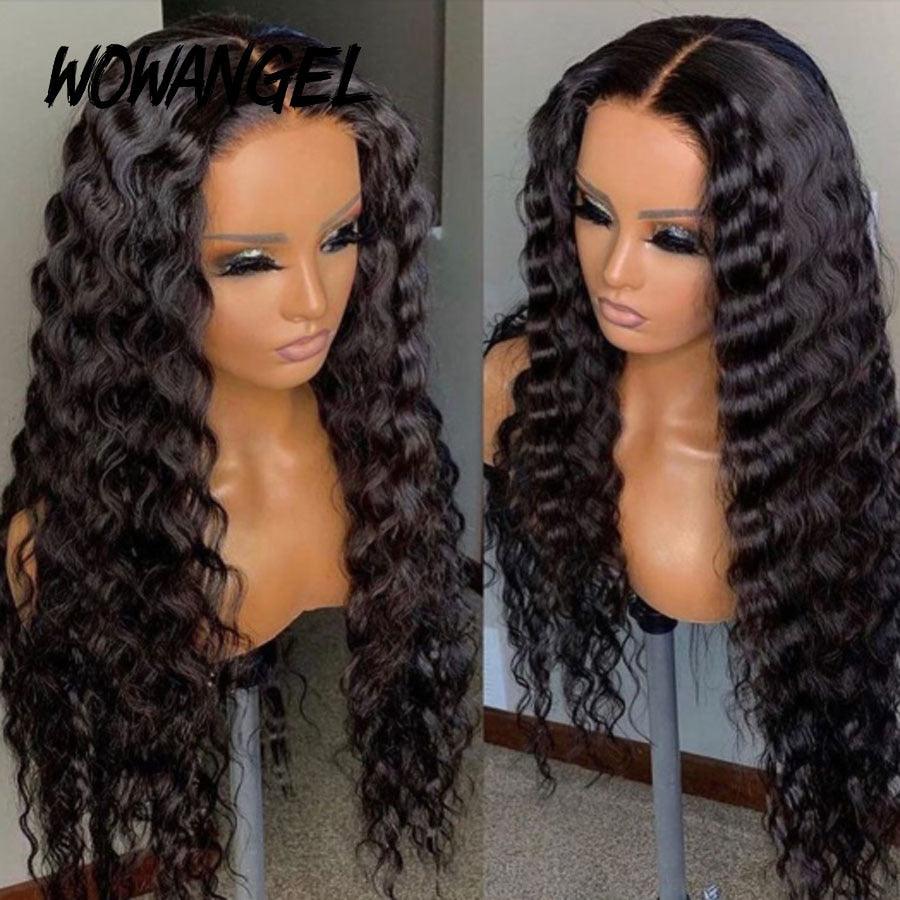WOWANGEL Wear & Go 5X5 Skinlike Real HD Lace Closure Wig Loose Deep Wave Glueless Wig