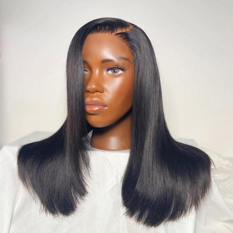 WOWANGEL Wear & Go Side Part Straight BOB 5x5 HD Lace Closure Wig 250% Density