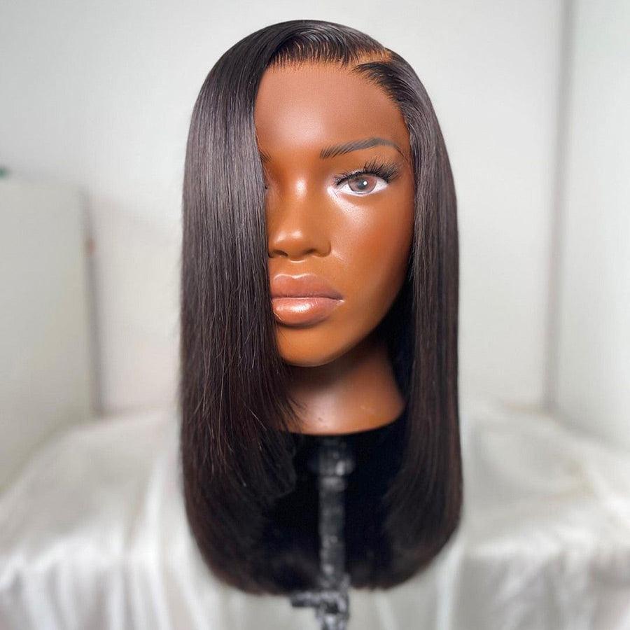 WOWANGEL Wear & Go Side Part Straight BOB 5x5 HD Lace Closure Wig 250% Density