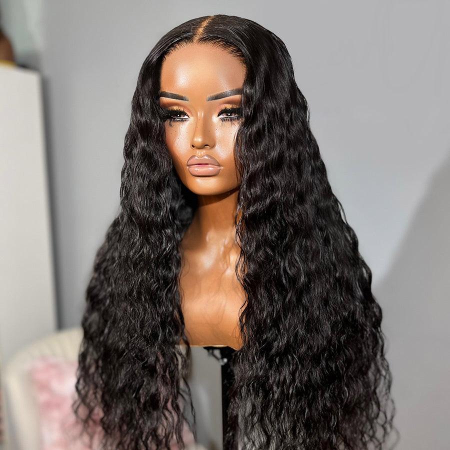 WOWANGEL Wear & Go Water Wave 5x5 Skinlike Real HD Lace Closure Wig Glueless Wig