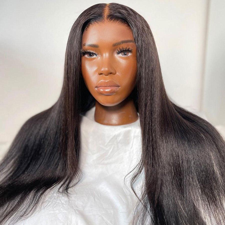 WOWANGEL Wear & Go Yaki Straight 5x5 Skinlike Real HD Lace Closure Wig Glueless Wig