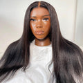 WOWANGEL Wear & Go Yaki Straight 5x5 Skinlike Real HD Lace Closure Wig Glueless Wig