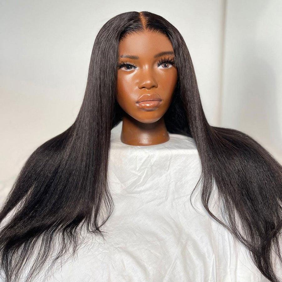WOWANGEL Wear & Go Yaki Straight 5x5 Skinlike Real HD Lace Closure Wig Glueless Wig